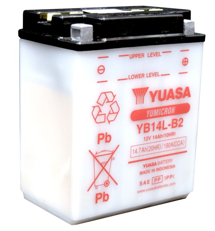 YUASA YB14L-B2 YUMICRON 12-Volt Battery for Motorcycles and Powersports
