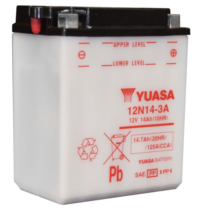YUASA 12N14-3A Conventional 12V Battery (Part Number YUAM2241B)