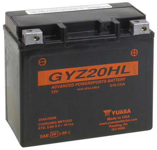 YUASA GYZ20HL Factory Activated Battery (Part Number: YUAM720GH)