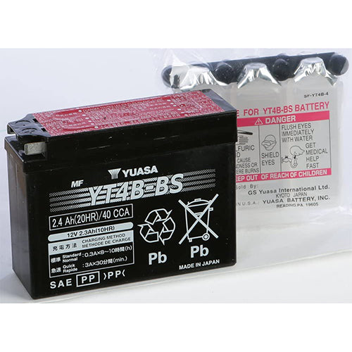 YUASA YT4B-BS Maintenance Free 12 Volt Battery