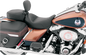 MUSTANG Wide Solo Seat - With Backrest - Vintage - Black - Smooth - FL '08-'25 79600