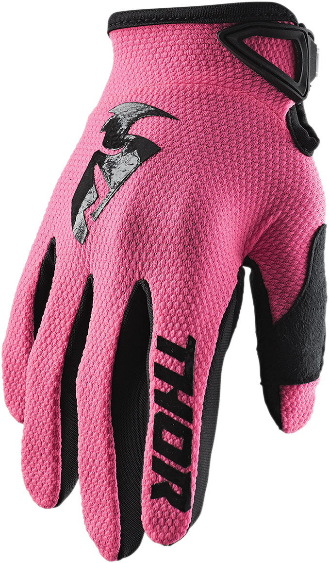 THOR Women's Sector Gloves - Pink/Black - Small 3331-0187