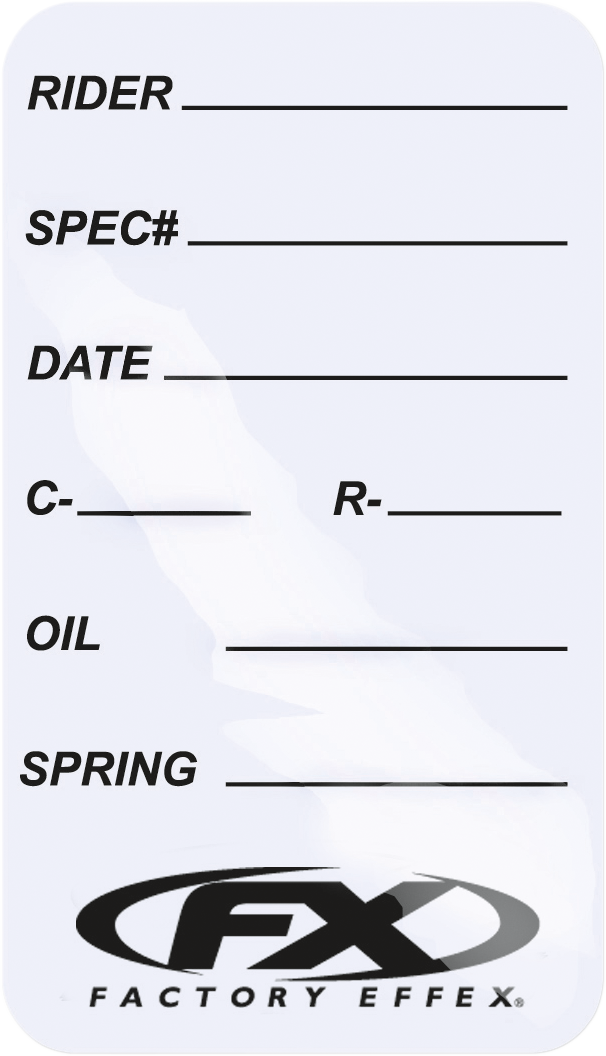 Factory Effex Suspension Spec Stickers 06-90021 for Forks