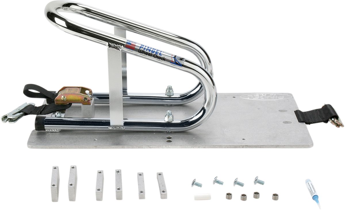 PINGEL Wheel Chock - Series E-Track - Recessed - Removable - Chrome - 6-1/2" WC65ER
