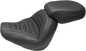 MUSTANG Max Profile Solo Touring Seat - without Driver Backrest - Black - Trapezoid Stitch - FXFB/FXFBS 75887