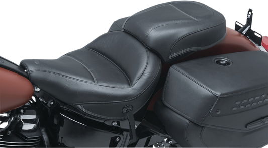 MUSTANG Passenger Touring Seat - Black - Original Stitch - FLHC/FLDE 75881