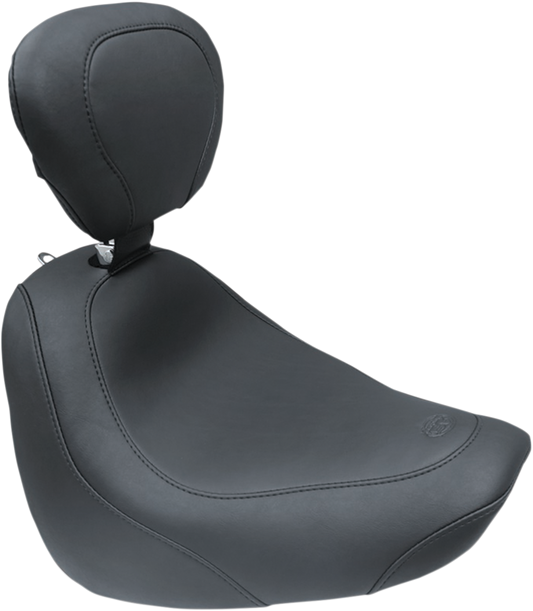 MUSTANG Seat - Wide Tripper™ Solo - with Backrest - Smooth - Black 79336