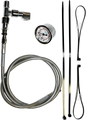 FEULING PARTS Remote Oil Pressure Gauge/Line Kit - Stainless/Chrome - HD 9018