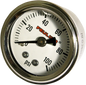 FEULING PARTS Liquid Filled Oil Pressure Gauge - 1.5" Dial - 1/8" Back Port - White Face 9042