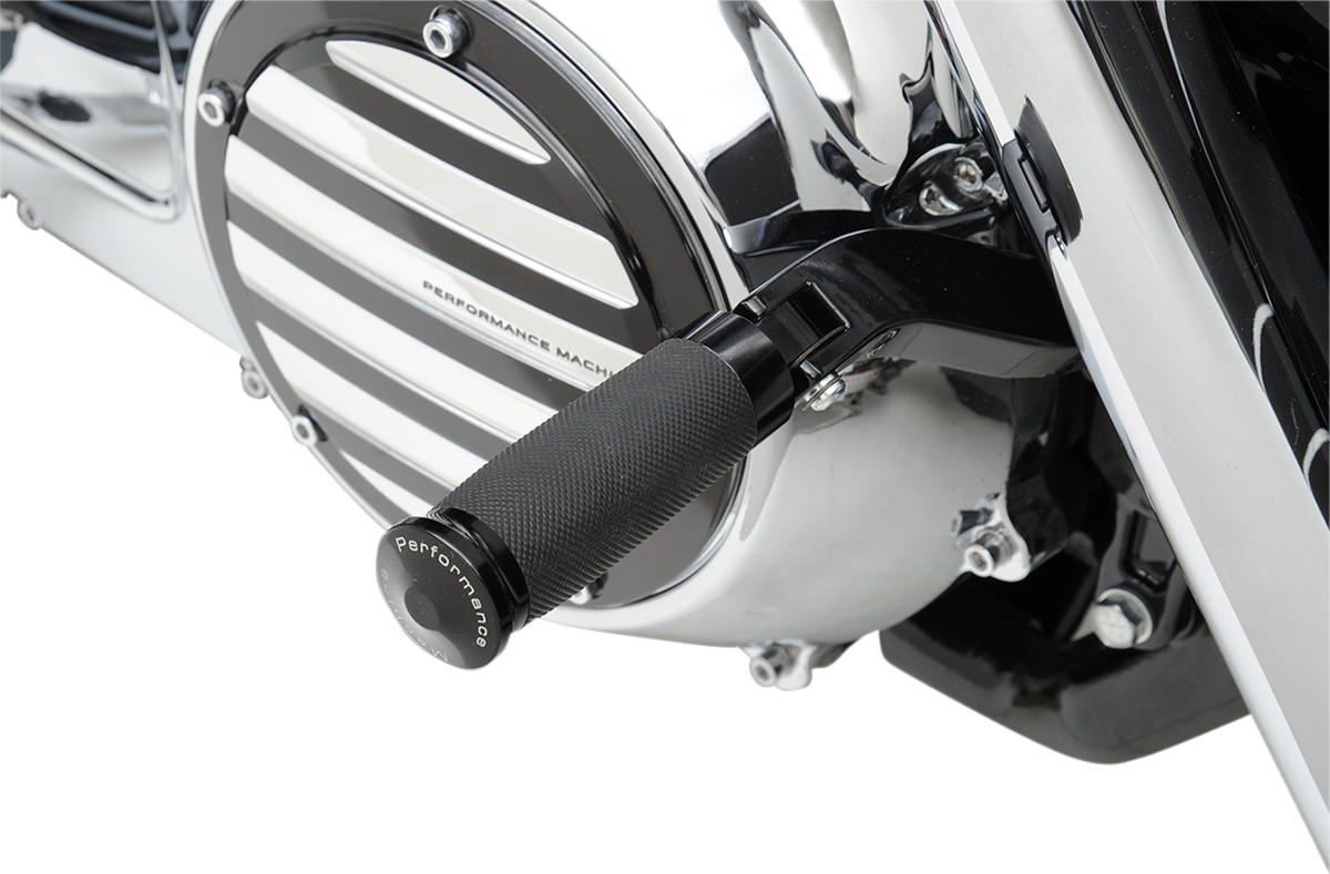 PERFORMANCE MACHINE (PM) Contour Foot Pegs - Black - Passenger/Driver 0035-0083-B