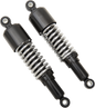 EMGO Custom Shorty Shocks with Shroud - Black Body/Chrome Spring Finish - Eye Lowering 17-05701
