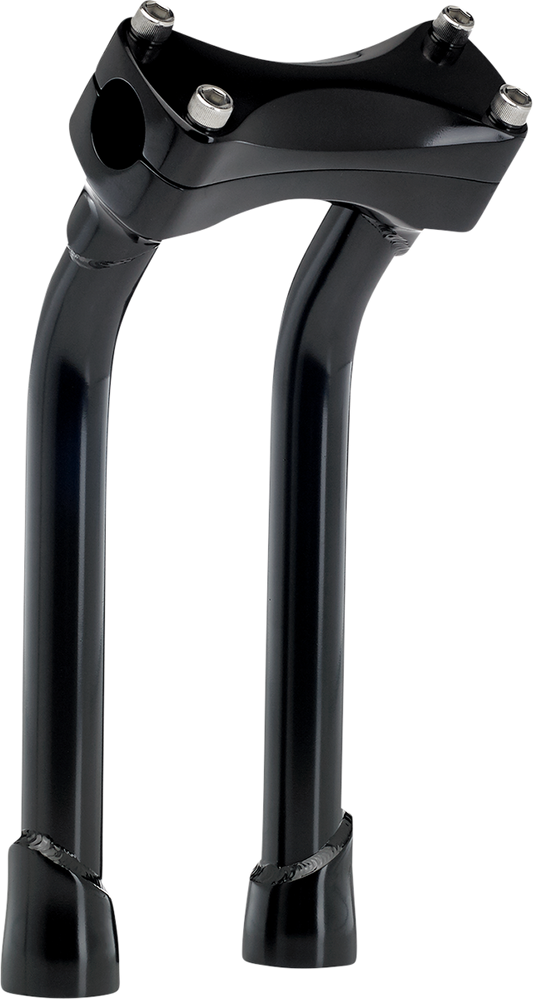 BILTWELL Murdock O/S Risers - Pullback - 10" - Black 6414-201-10