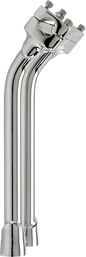 BILTWELL Murdock O/S Risers - Pullback - 12" - Chrome 6414-105-12