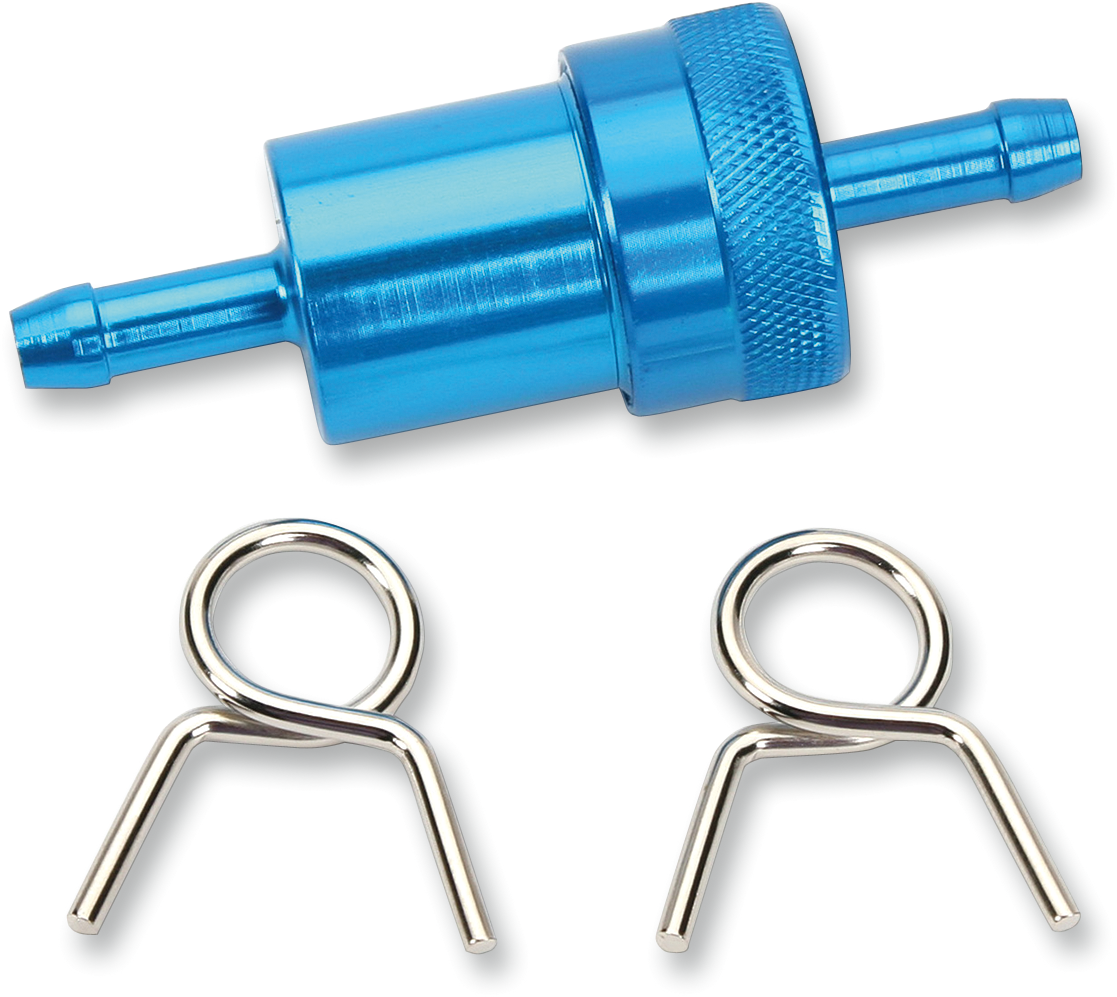 EMGO Anodized Aluminum Fuel Filter - Blue - 5/16" 14-34431
