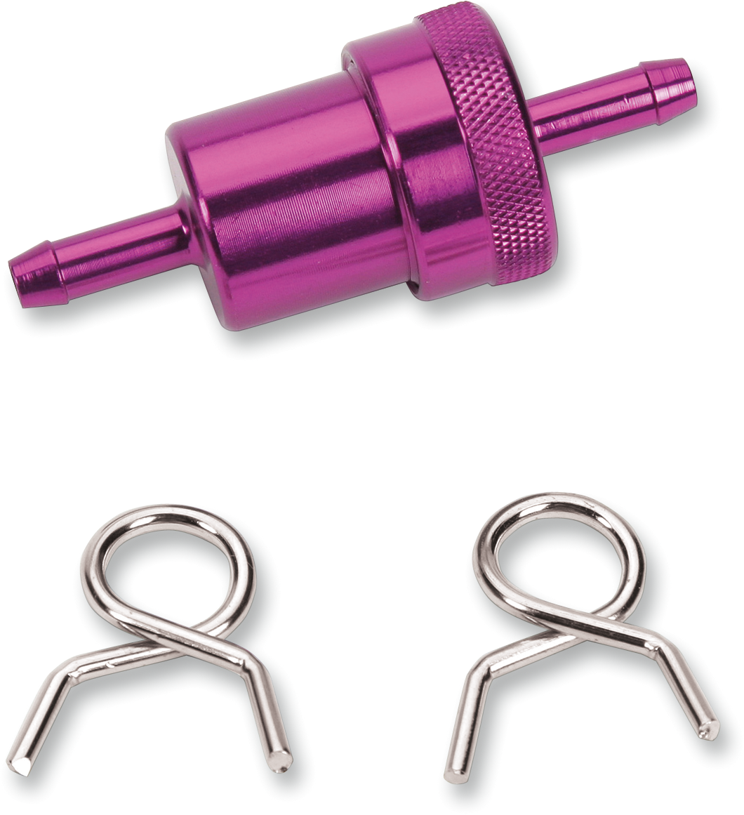 EMGO Anodized Aluminum Fuel Filter - Purple - 5/16" 14-34433