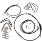 BURLY BRAND Complete Black Vinyl Handlebar Cable/Line Kit for Ape Hangers - 16" - '96-'05 FXD B30-1194