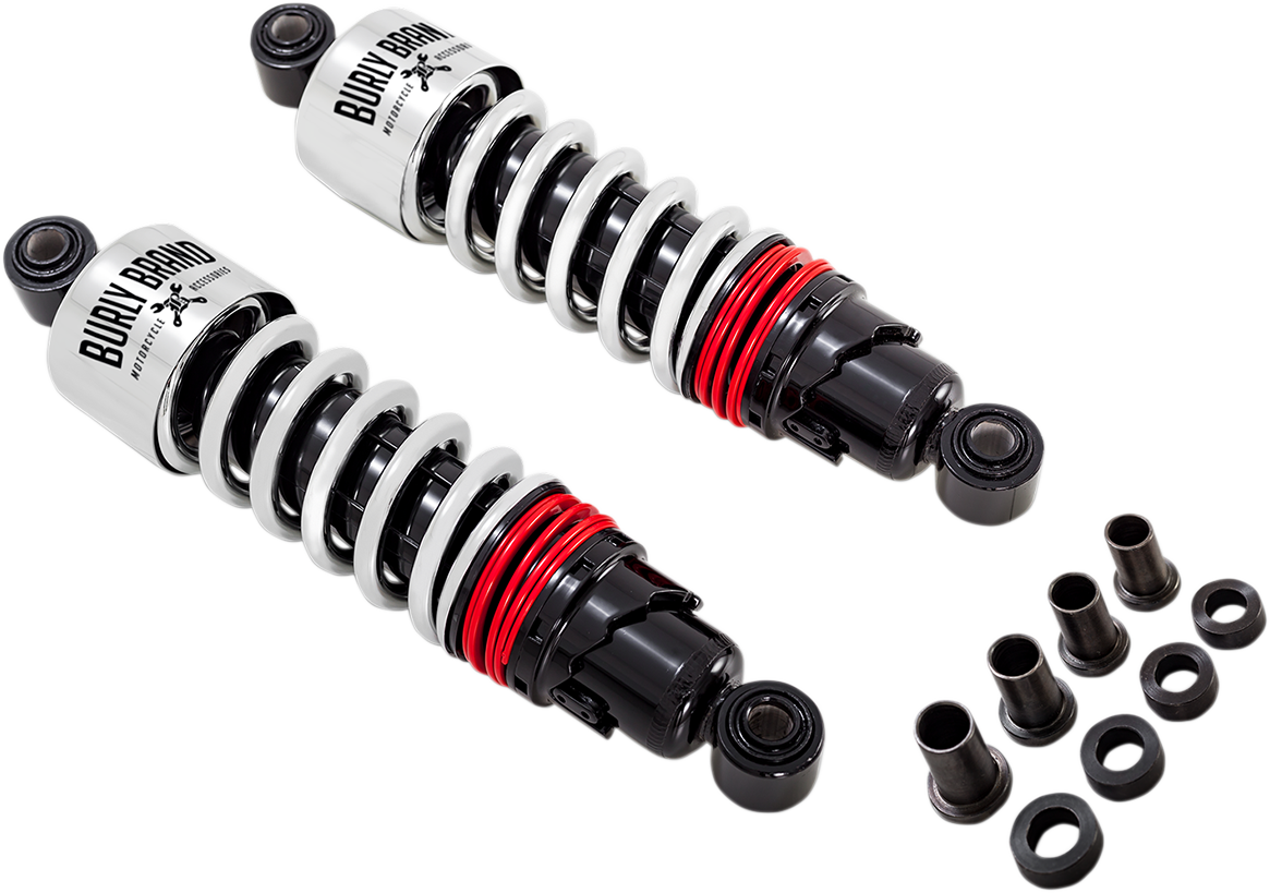 BURLY BRAND Slammer Plus Shocks - 10.5" - Chrome - FLH B28-1204