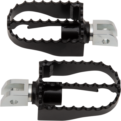 BURLY BRAND MX Foot Pegs - Driver - Black/Chrome B13-1007B