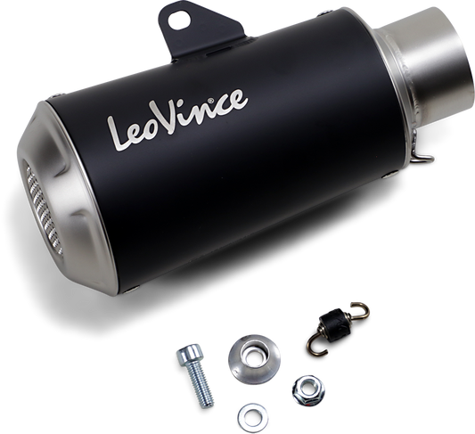 LEOVINCE 54mm Universal LV-10 Slip-On Muffler - Black Edition 9746BU