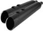 KHROME WERKS 4-1/2" HP-Plus® Slip-On Mufflers - Black with Edge Tip 202855