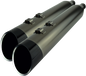 KHROME WERKS 4-1/2" HP-Plus® Slip-On Mufflers - Smoked Chrome with Edge - Touring 202655