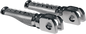 EMGO Slash-Cut Foot Pegs - Driver - Silver - Suzuki 50-11231A