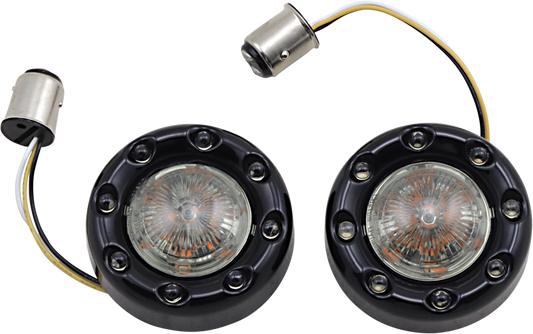CUSTOM DYNAMICS Bullet Turn Signal 1157 - Black - Smoke Lens PB-BR-AW-57-BS