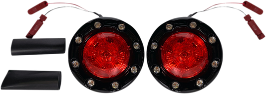 CUSTOM DYNAMICS ProBEAM® Bullet Ringz™ LED Turn Signals - Black/Red PB-BR-RR-IND-BR