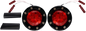 CUSTOM DYNAMICS ProBEAM® Bullet Ringz™ LED Turn Signals - Black/Red PB-BR-RR-IND-BR