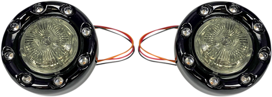 CUSTOM DYNAMICS Bullet Turn Signal 1157 - Black - Smoke Lens PB-BR-RR-57-BS