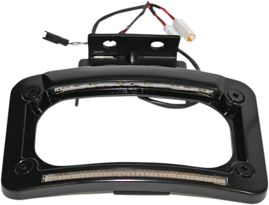 CUSTOM DYNAMICS Dual-LED License Place Frame - Indian - Black CD-LP-IND-B