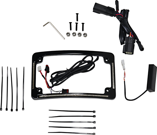 CUSTOM DYNAMICS Radius License Plate Frame - Black TF05-BCM4-B