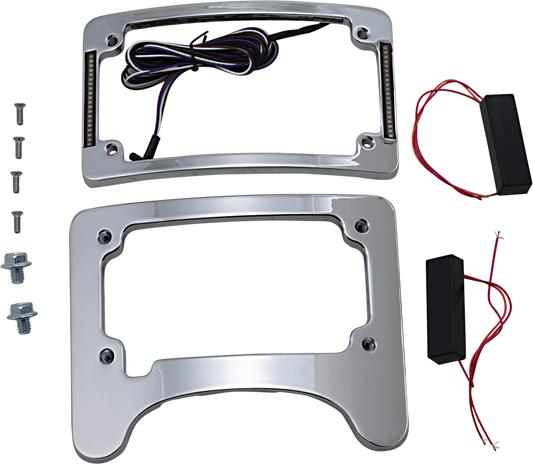 CUSTOM DYNAMICS Turn Signal Eliminator/Illuminated Tri-Frame - Chrome TS-ELIM-06HW-C