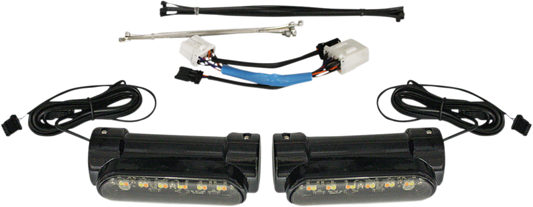 CUSTOM DYNAMICS Engine Guard Light - Black - '97-'13 FLH CD-CB-AW-HD-B