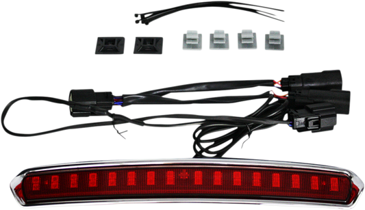CUSTOM DYNAMICS Tour Pack Lid Light - Chrome/Red CD-TP-LID-CR