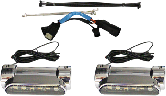 CUSTOM DYNAMICS Engine Guard Light - Chrome - '10-'13 FLHX CD-CB-AW-SS6-C