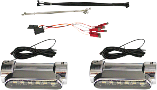 CUSTOM DYNAMICS Engine Guard Light - Chrome - Universal CD-CB-AW-UNV-C