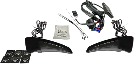 CUSTOM DYNAMICS Sequential Tour Pak Seat Back Rest LED Lights - Black/Smoke - FLH CD-TPBR-14-SB