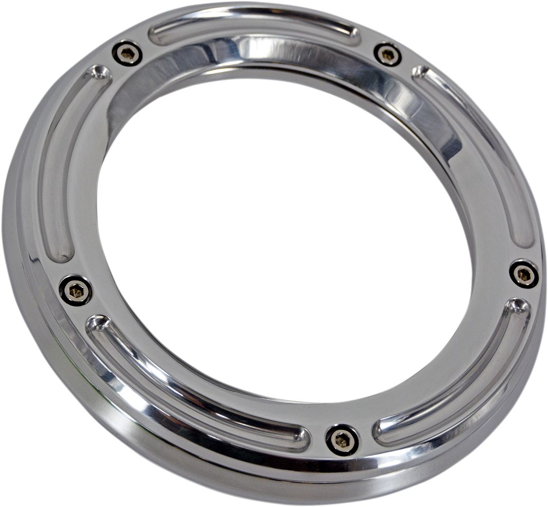 TRASK Assault Derby Cover with Window- Chrome - Touring/Trike TM-0041CH
