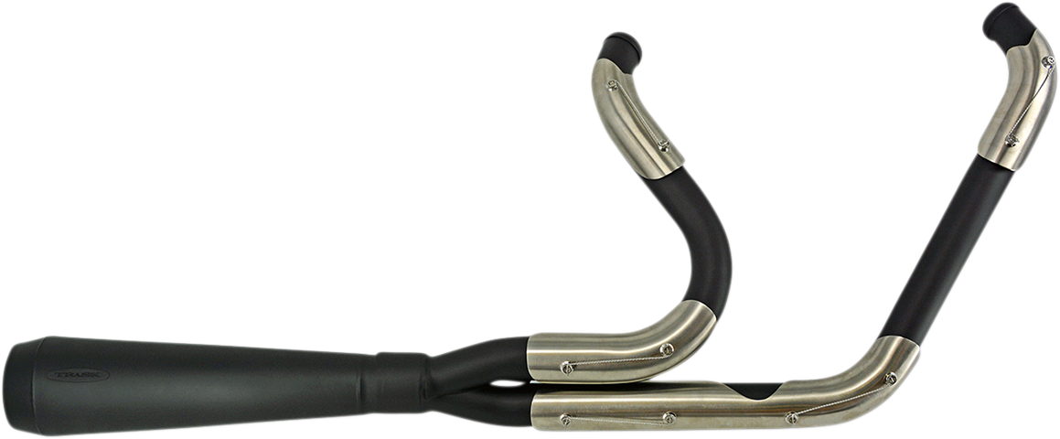 TRASK 2-into-1 Assault Exhaust System - Black - Straight TM-5010BK