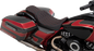 DRAG SPECIALTIES SEATS Forward Positioned Predator 2-Up Seat - Double Diamond - Red Stitched - FL '08-'23 0801-1267
