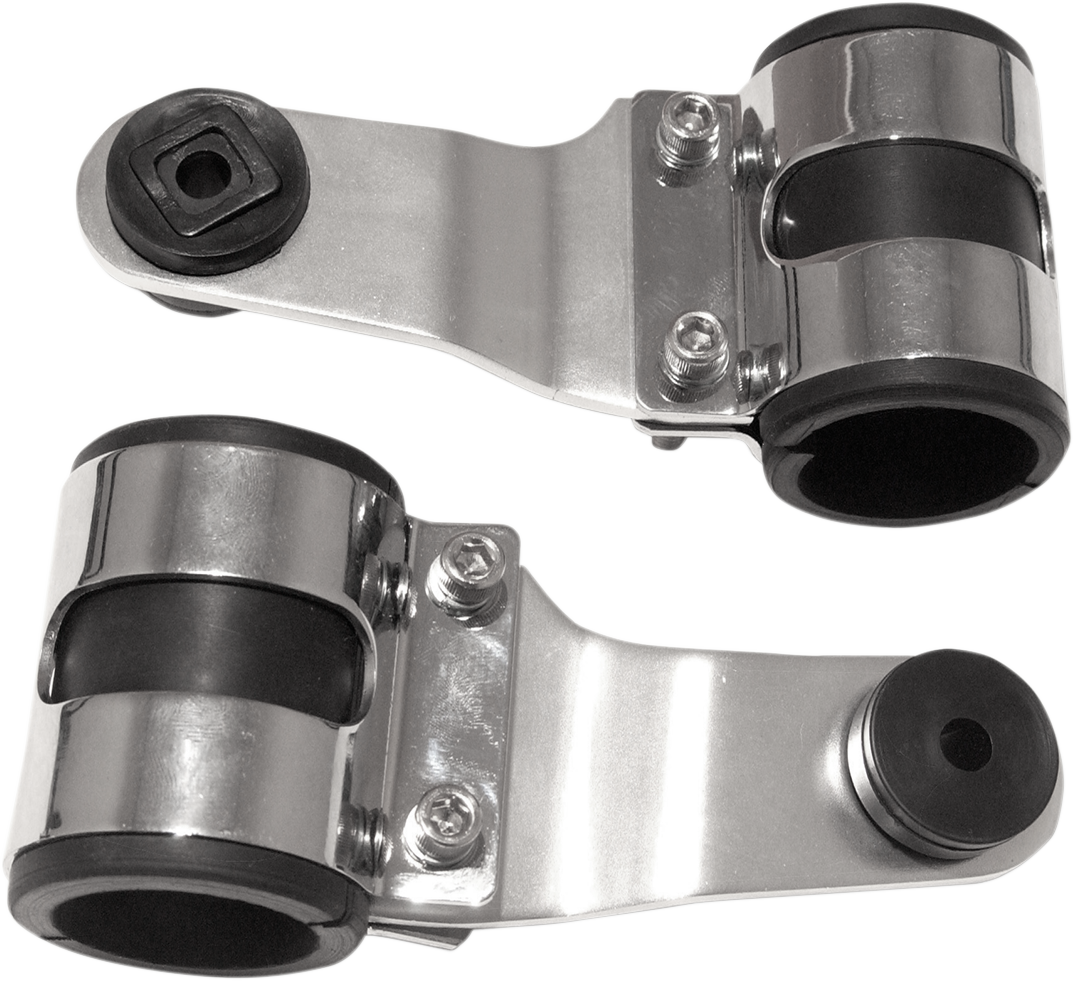 EMGO Headlamp Bracket - Chrome/Black 66-35850