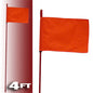 FireStik F4-RED-8120R 4 ft Red Fire Stick Antenna with Orange Safety Flag
