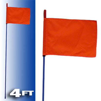 FIRESTIK Blue Fire Stick with Orange Safety Flag - 4 ft