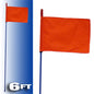 FireStik Blue Fire Stick with Orange Safety Flag - 6ft, Part F6-BLUE-8120R