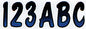 3" LETTER & NUMBER KIT BLUE / BLACK