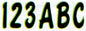 3" LETTER & NUMBER KIT BLACK / KIWI
