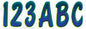 3" LETTER & NUMBER KIT PURPLE / TEAL