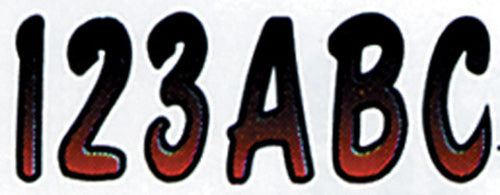 3" LETTER & NUMBER KIT RED / BLACK