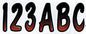 3" LETTER & NUMBER KIT RED / BLACK